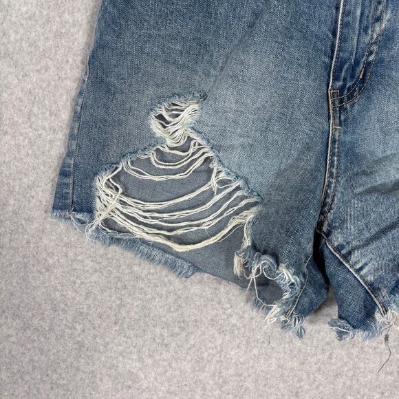 Sincerely Jules Jean‎ Shorts 3 Frayed Distressed Destroyed Ripped Festival Beach - Picture 3 of 10